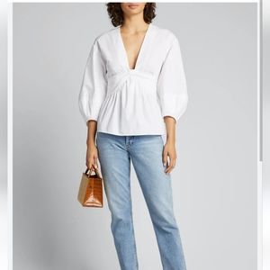 Sz 0 Derek Lam 10 Crosby Noe Blouse Optic White